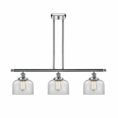 Bell 3 Light Stem hung Island 11 Inch Tall and 36 Inch Wide by Innovations - 916-3I-PC-G72