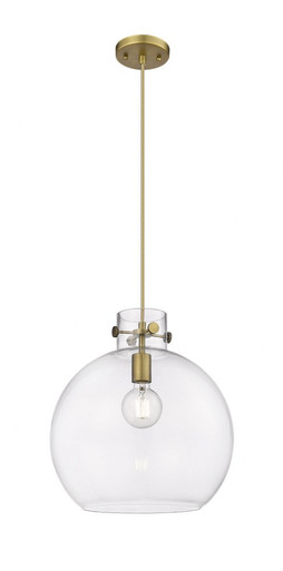 Newton Sphere 1 Light Cord Hung Pendant 15 and 14 Inch Wide by Innovations - 410-1PL-BB-G410-14CL