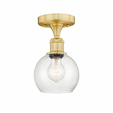 Athens 1 Light Semi Flush Mount 9.88 Inch and 5.88 Inch Wide by Innovations - 616-1F-SG-G124-6