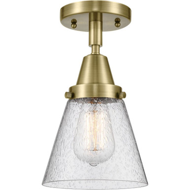 Cone 100W 1 LED Semi Flush Mount 10 Inch and 6.25 Inch Wide by Innovations - 447-1C-G6-LED