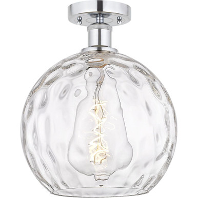 Athens Water Glass 1 Light Semi Flush Mount 13.75 X 10 by Innovations - 616-1F-G1215-10