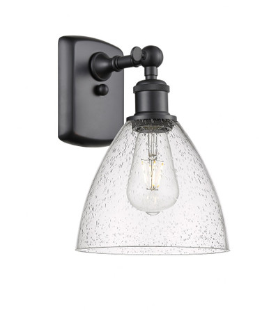 Bristol 1 Light Glass Wall Sconce 10.5 Inch X 7.5 Inch Wide by Innovations - 516-1W-BK-GBD-754