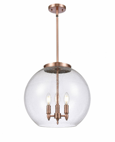 Athens 3 Light Stem Hung Pendant 16.38 X 15.75 Inch Wide by Innovations - 221-3S-AC-G124-16