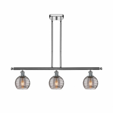 Athens Deco Swirl 3 Light Stem Hung Island 8.63 InchX36 Inch by Innovations - 516-3I-PC-G1213-6SM