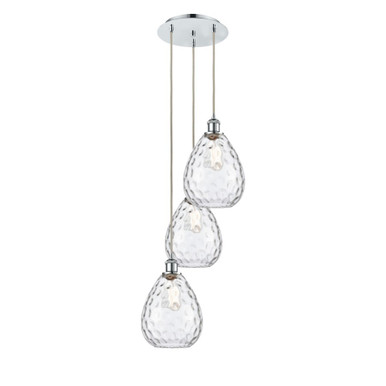 Waverly 3 Light Cord Hung Multi Pendant 36.75X14.5 Inch Wide by Innovations - 113B-3P-G372