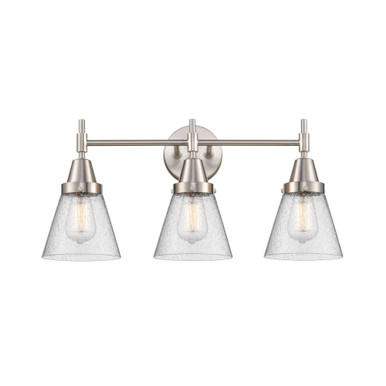 Cone 100W 3 LED Bath Vanity 11 Inch Tall and 24.25 Inch Wide by Innovations - 447-3W-G6-LED
