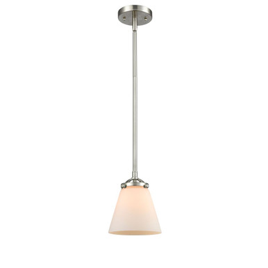 Cone 1 Light Stem Hung Mini Pendant 7.38 and 6.25 Inch Wide by Innovations - 284-1S-G6