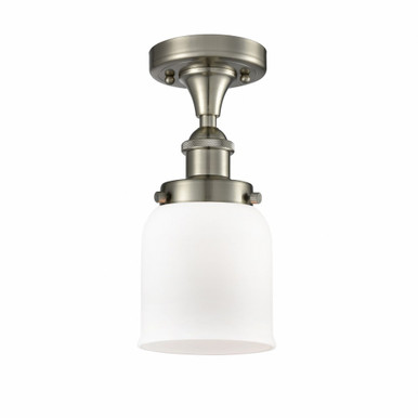Bell 1 Light Semi Flush Mount 11 Inch Tall and 5 Inch Wide by Innovations - 916-1C-SN-G51