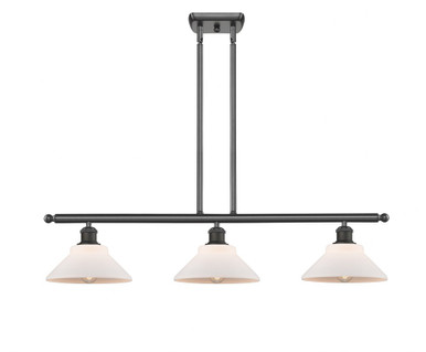 Orwell 3 Light Stem Hung Island 7.5 Inch Tall X 36 Inch Wide by Innovations - 516-3I-OB-G131