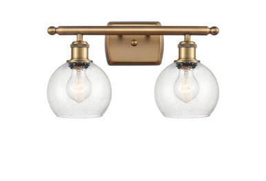 Athens 2 Light Bath Vanity 8.88 Inch Tall X 15.88 Inch Wide by Innovations - 516-2W-BB-G124-6