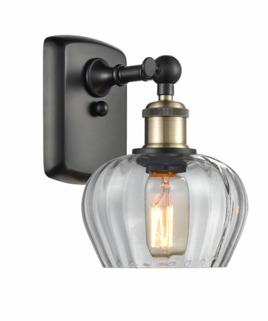 Fenton 1 Light Wall Sconce 8.5 Inch Tall and 6.5 Inch Wide by Innovations - 516-1W-BAB-G92