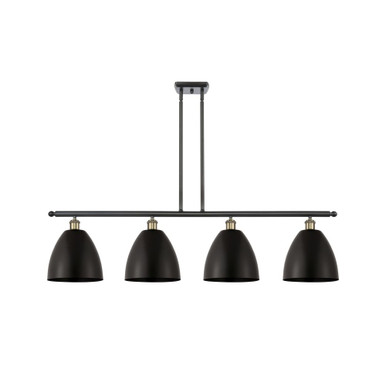 Bristol 4 Light Stem Hung Island 11.63 Inch and 48 Inch Wide by Innovations - 516-4I-BAB-MBD-9-BK