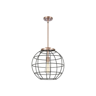 Lake Placid 1 Light Pendant 16.25 Inch Tall and 16 Inch Wide by Innovations - 221-1S-AC-CE-16-BK
