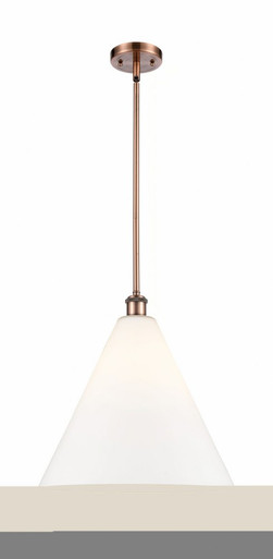 Berkshire Glass 1 Light Pendant 17 Inch Tall X 16 Inch Wide by Innovations - 516-1S-AC-GBC-161