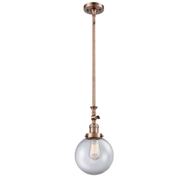Beacon 1 Light Adjustable Mini Pendant 14.25 Tall and 8 Wide by Innovations - 206-G20-8