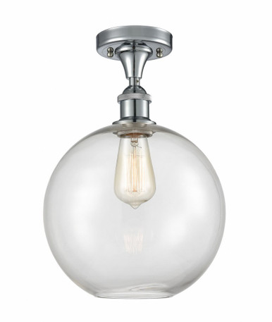 Athens 1 Light Semi Flush Mount 13.25 Inch and 10 Inch Wide by Innovations - 516-1C-PC-G122-10