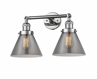 Cone 2 Light Adjustable Bath Vanity 11 Inch and 18 Inch Wide by Innovations - 208-PC-G43