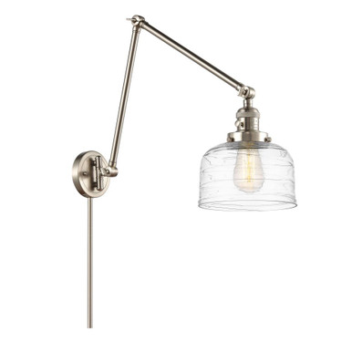 Bell 1 Light Adjustable Swing Arm Down Wall Sconce 30X8 Inch by Innovations - 238-G7