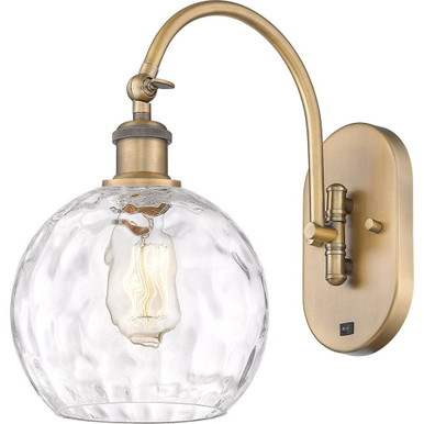 Athens Water Glass 100W 1 LED Adjust Swing Arm Wall Sconce 8 by Innovations - 518-1W-G1215-8-LED