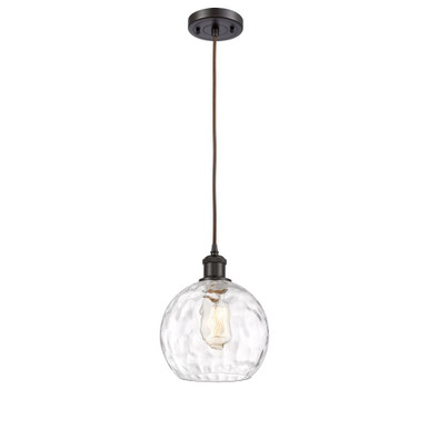 Athens Water Glass 100W 1 LED Cord Hung Mini Pendant 10X 8 by Innovations - 516-1P-G1215-8-LED