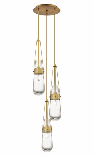 Milan 3 Light Medium Pendant by Innovations - 113-452-1P-BB-G452-4CL