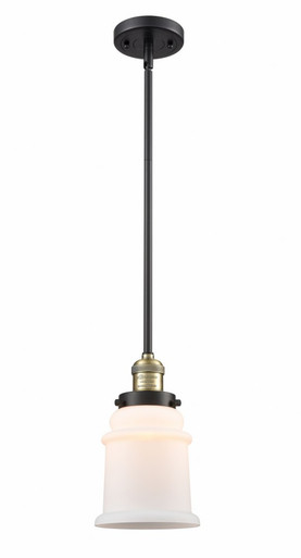Canton 1 Light Stem Hung Mini Pendant 10 and 6.5 Inch Wide by Innovations - 201S-BAB-G181