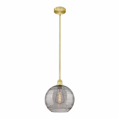 Athens Deco Swirl 1 Light Stem Mini Pendant 12.88 X 12 by Innovations - 616-1S-SG-G1213-12SM
