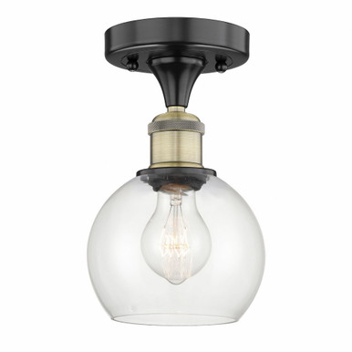 Athens 1 Light Semi Flush Mount 9.88 Inch and 5.88 Inch Wide by Innovations - 616-1F-BAB-G122-6