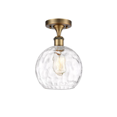 Athens Water Glass 100W 1 LED Semi Flush Mount 11.25X 8 by Innovations - 516-1C-BB-G1215-8-LED