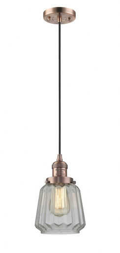 Chatham 1 Light Cord hung Mini Pendant 11.13 and 7 Inch Wide by Innovations - 201C-AC-G142