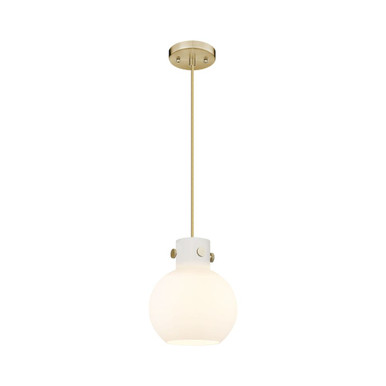 Newton Sphere 1 Light Cord Hung Mini Pendant 9.13 X 8 Inch by Innovations - 410-1PS-CB-G410-8WH