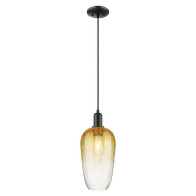 Brookhaven Flute 1 Light Cord Hung Mini Pendant 15.83X7 by Innovations - 716-1P-BK-G484-7AM