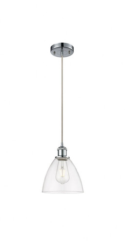 Bristol 1 Light Glass Cord hung Mini Pendant 9.5X7.5 Inch by Innovations - 516-1P-PC-GBD-752