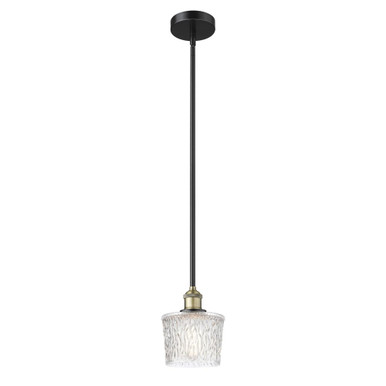 Niagara 1 Light Stem Hung Mini Pendant 8 and 6.5 Inch Wide by Innovations - 616-1S-BAB-G402