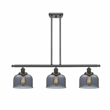 Bell 3 Light Stem hung Island 11 Inch Tall and 36 Inch Wide by Innovations - 916-3I-OB-G73