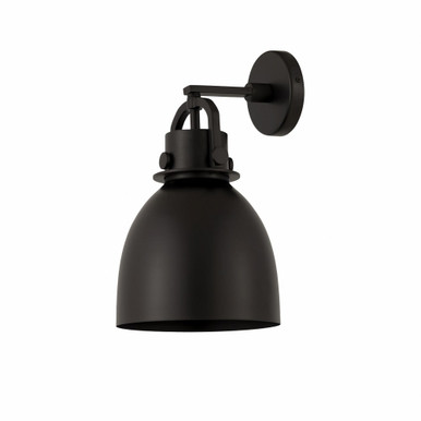 Newton Bell 1 Light Metal Shade Wall Sconce by Innovations - 410-1W-BK-M412-8BK