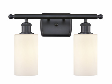 Clymer 2 Light Bath Vanity 9.88 Inch Tall X 13.88 Inch Wide by Innovations - 516-2W-BK-G801