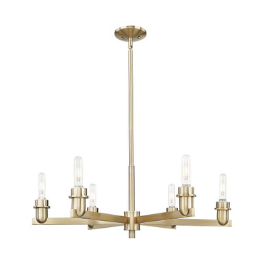 Arcadia 6 Light Chandelier 11.5 Inch Tall and 32 Inch Wide by Innovations - 716-6CR