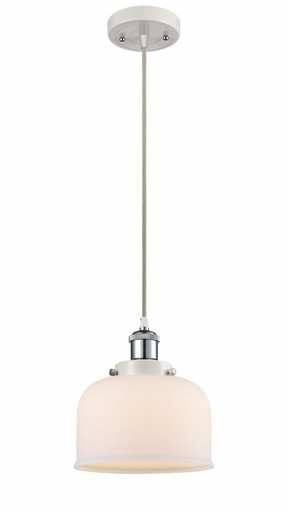 Bell 1 Light Cord hung Mini Pendant 10 Inch and 8 Inch Wide by Innovations - 916-1P-WPC-G71