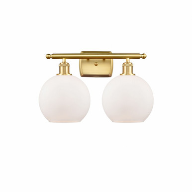 Athens 2 Light Bath Vanity 11 Inch Tall and 18 Inch Wide by Innovations - 516-2W-SG-G121-8