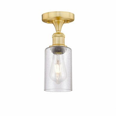 Clymer 1 Light Semi Flush Mount 10.88 and 3.88 Inch Wide by Innovations - 616-1F-SG-G804