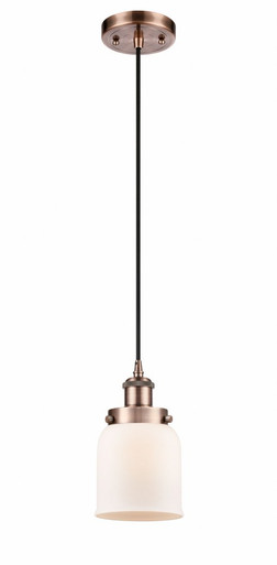 Bell 1 Light Cord hung Mini Pendant 10 Inch and 5 Inch Wide by Innovations - 916-1P-AC-G51