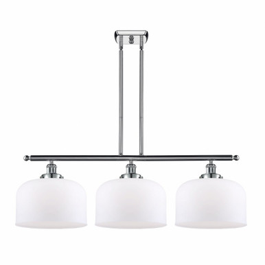 Bell 3 Light Stem hung Large Island 11 Inch Tall and 36 Inch by Innovations - 916-3I-PC-G71-L