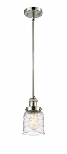 Bell 1 Light Stem Hung Mini Pendant 10 Inch and 5 Inch Wide by Innovations - 201S-PN-G513