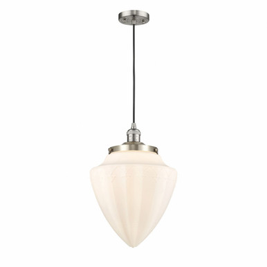 Bullet 1 Light Cord Hung Mini Pendant 16.25X11.88 Inch Wide by Innovations - 201C-SN-G661-12