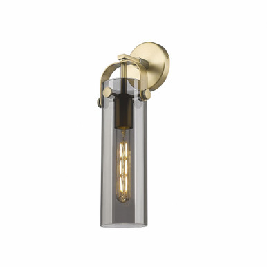 Pilaster 1 Light Glass Wall Sconce 17 Inch and 4.5 Inch Wide by Innovations - 413-1W-BB-G413-1W-4SM