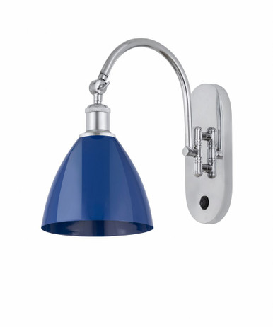 Plymouth 1 Light Adjustable Swing Arm Wall Sconce 13X7.5 by Innovations - 518-1W-PC-MBD-75-BL