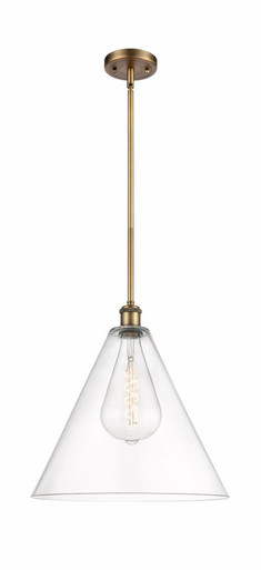 Berkshire Glass 1 Light Pendant 17 Inch Tall X 16 Inch Wide by Innovations - 516-1S-BB-GBC-162