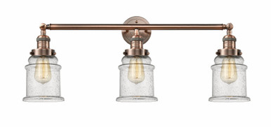Canton 3 Light Bath Vanity 10 Inch Tall and 30 Inch Wide by Innovations - 205-AC-G184