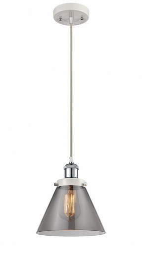Cone 1 Light Cord Hung Mini Pendant 10 Inch and 8 Inch Wide by Innovations - 916-1P-WPC-G43